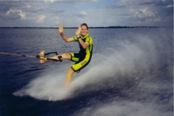 Water skiing competitor