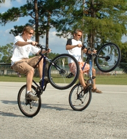 Cycling with friend Pete Allum in DeLand